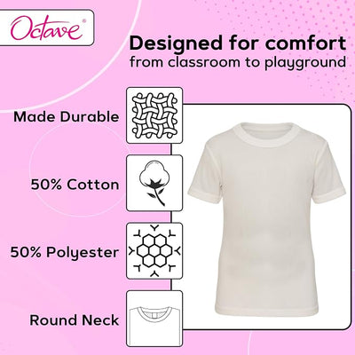 Octave® Girls Thermal Underwear Fancy Knit Short-Sleeved Vest