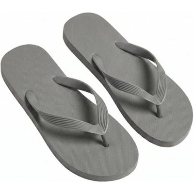 OCTAVE Mens Flip Flops - Solid Plain Design - Grey