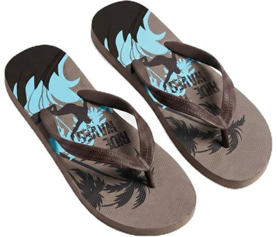 OCTAVE Mens Flip Flops - Surfing Design - Brown