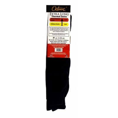 Octave® Mens Extra Long Thermal Socks 1.2 Tog 3 Pack - Black