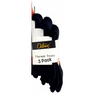 Octave® Kids Thermal Socks 1.2 TOG 3 Pack - Black