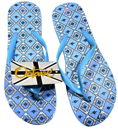 OCTAVE Ladies Summer Beach Wear Flip Flops - Diamonds Design