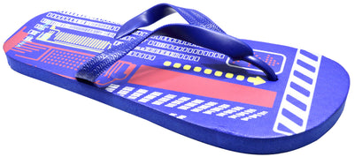 OCTAVE Mens Flip Flops - Techno Design - Blue