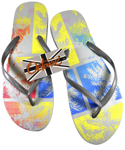 OCTAVE Ladies Summer Beach Wear Flip Flops - Tropical Design