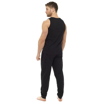 Octave Mens Plain Cotton Vest & Cuffed Pants Summer Pyjama Lounge Set