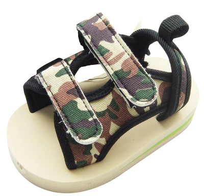 MABINI Baby Boys Army Style Canvas Strap Summer Twin Hook & Loop Fastener Eva Sandals
