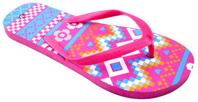 OCTAVE Ladies Summer Beach Wear Flip Flops - Aztec Waves Design