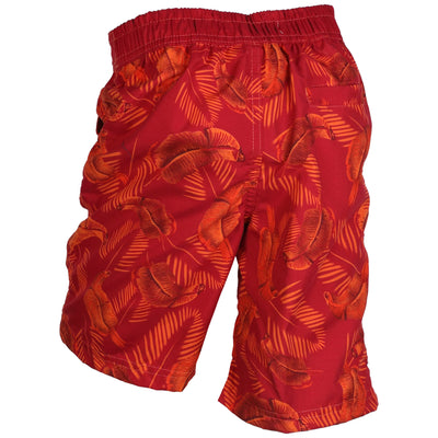 OCTAVE Boys Safari Print Beach Board Style Swim Shorts With 3 Pockets