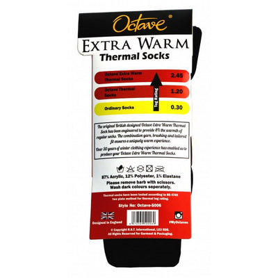 Octave® Mens Extra Warm Thermal Socks 2.45 Tog - Black