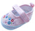 MABINI Baby Girls Hook & Loop Fastener Strap Shoes / Booties With Bright Flower Embroidery