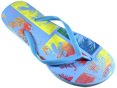 OCTAVE Ladies Summer Beach Wear Flip Flops - Tropical Design