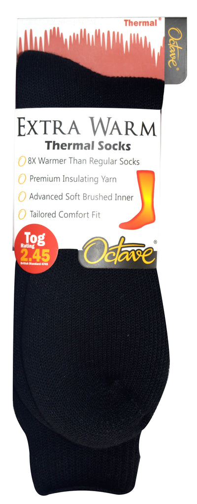 Octave® Womens Extra Warm Thermal Socks 2.45 Tog - Black