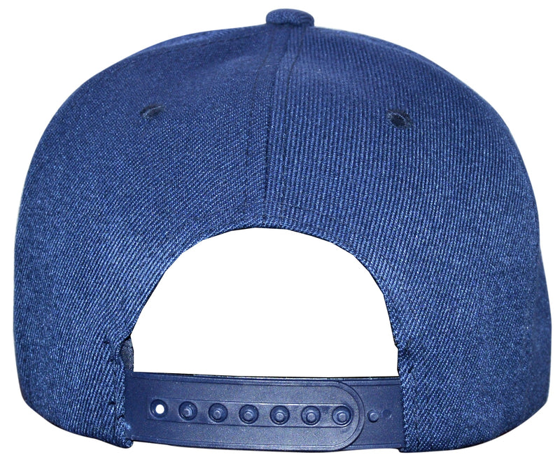OCTAVE Unisex Baseball Cap Hat - Plastic Snap Strap Closure - Navy
