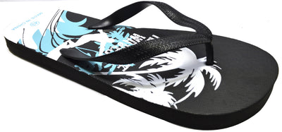 OCTAVE Mens Flip Flops - Surfing Design - Black