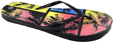 OCTAVE Ladies Summer Beach Wear Flip Flops - Tropical Design