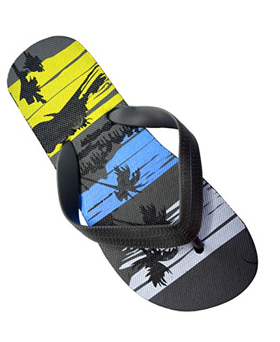 OCTAVE Boys Summer Beach Wear Flip Flops - Tropical Beach Design