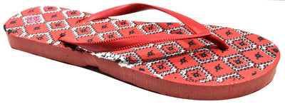 OCTAVE Ladies Summer Beach Wear Flip Flops - Diamonds Design