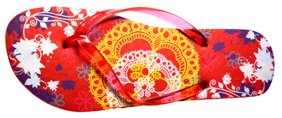 OCTAVE Ladies Summer Beach Wear Flip Flops - Lace Design