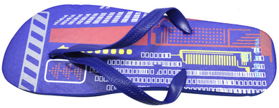 OCTAVE Mens Flip Flops - Techno Design - Blue