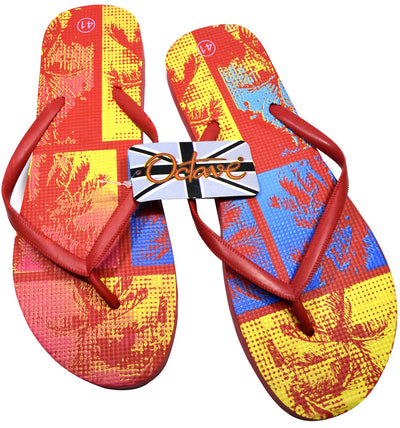 OCTAVE Ladies Summer Beach Wear Flip Flops - Tropical Design