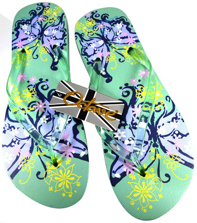 OCTAVE Ladies Summer Beach Wear Flip Flops - Butterfly Design