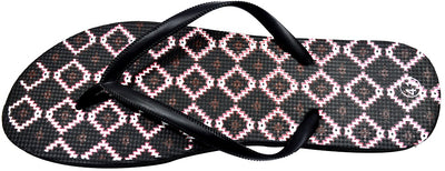 OCTAVE Ladies Summer Beach Wear Flip Flops - Diamonds Design