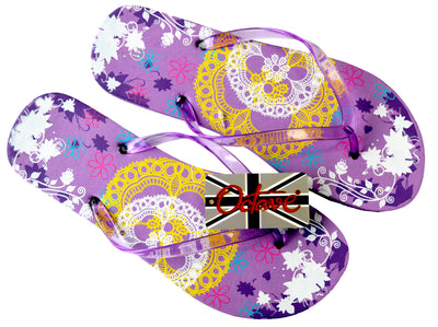 OCTAVE Ladies Summer Beach Wear Flip Flops - Lace Design