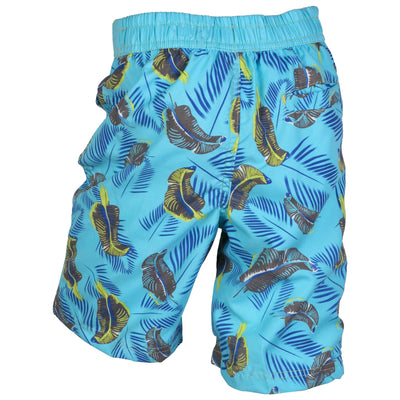 OCTAVE Boys Safari Print Beach Board Style Swim Shorts With 3 Pockets