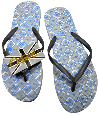 OCTAVE Ladies Summer Beach Wear Flip Flops - Diamonds Design