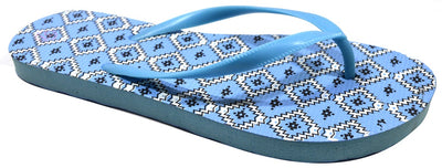 OCTAVE Ladies Summer Beach Wear Flip Flops - Diamonds Design