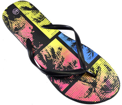 OCTAVE Ladies Summer Beach Wear Flip Flops - Tropical Design