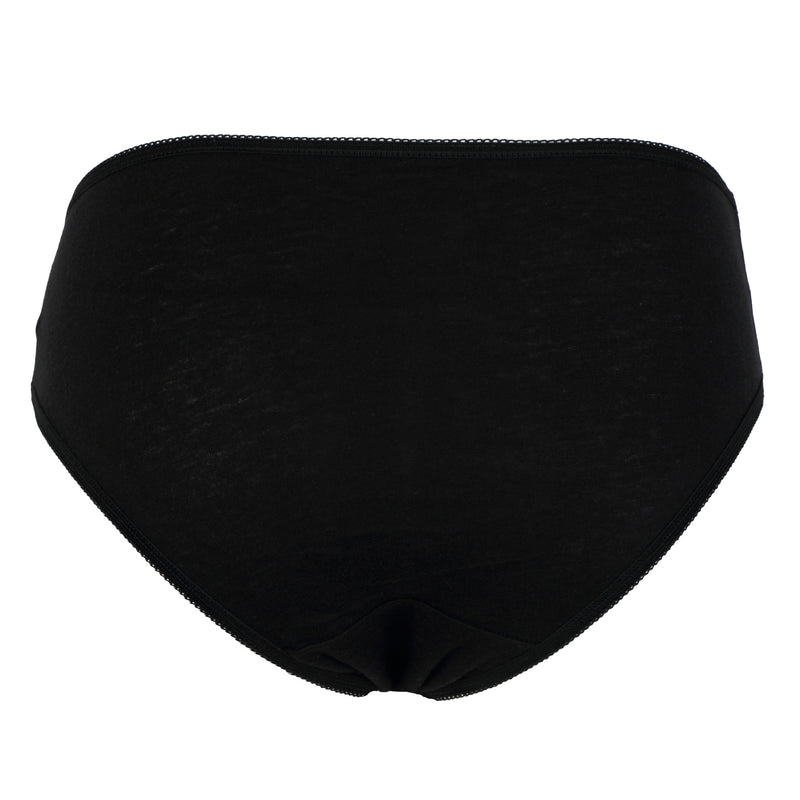 Pack of 10 : Passionelle® Womens Designer Black Colour Bikini Briefs