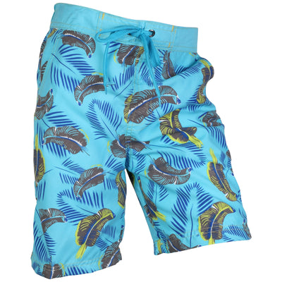 OCTAVE Boys Safari Print Beach Board Style Swim Shorts With 3 Pockets