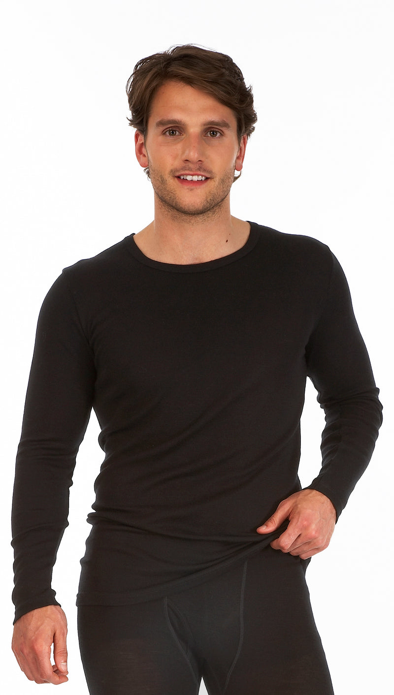 Palm Mens Invisible Seamless Long Sleeve Round Neck Thermal Top Base Layer