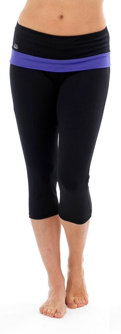 OCTAVE Ladies Fitness Cropped 3/4 Capri Yoga Pants - Gym / Jogging / Exercise