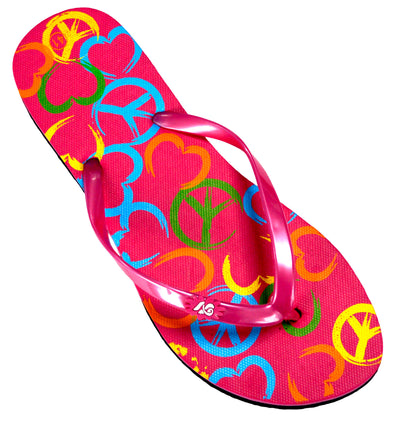 OCTAVE Ladies Summer Beach Wear Flip Flops - Peace Design