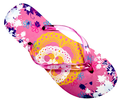 OCTAVE Ladies Summer Beach Wear Flip Flops - Lace Design