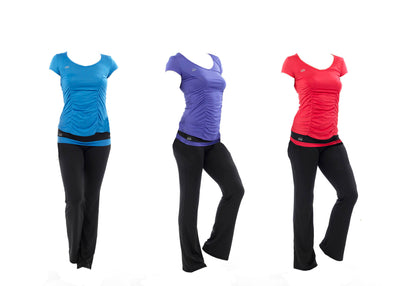 OCTAVE Ladies Fitness Yoga T-Shirt / Short Sleeve Top - Perfect For Workouts