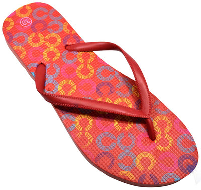 OCTAVE Ladies Summer Beach Wear Flip Flops - Links Design
