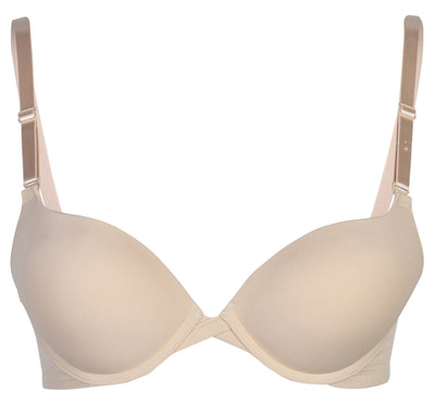 Passionelle® Womens Seamless 2 Cup Sizes Bigger Padded Push up Bras - Pack of 2