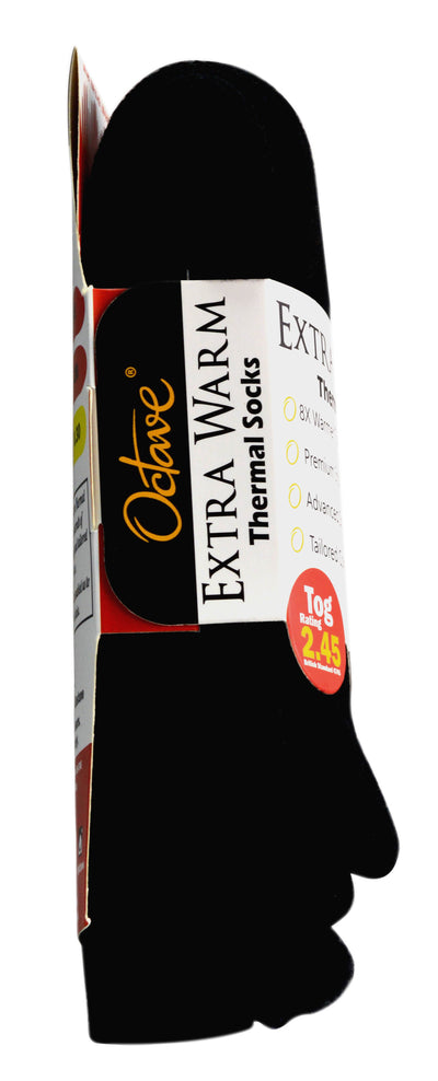 Octave® Mens Extra Warm Thermal Socks 2.45 Tog - Black