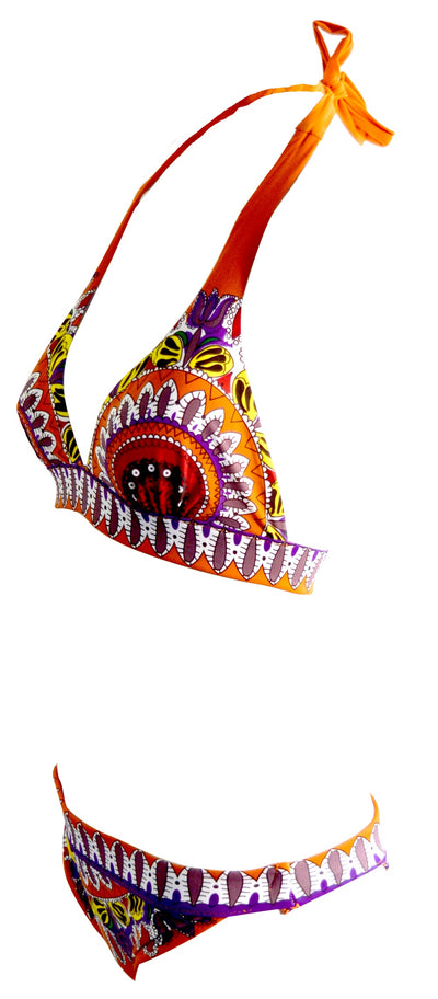 OCTAVE Ladies Halter Neck With Tie Up & Buckle Straps Bikini Set