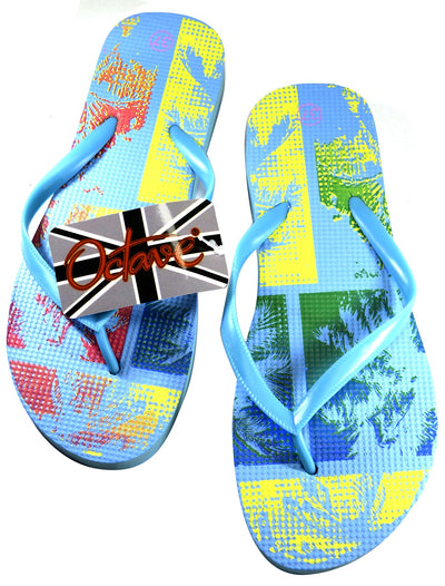 OCTAVE Ladies Summer Beach Wear Flip Flops - Tropical Design