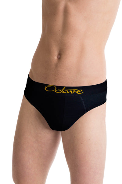 Octave® Mens 100% Cotton Designer Classic Slip Briefs - 3 Pack