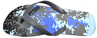 OCTAVE Mens Flip Flops - Camoflague Design - Grey