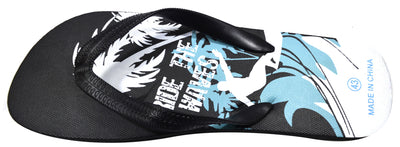 OCTAVE Mens Flip Flops - Surfing Design - Black