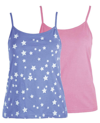 OCTAVE Ladies Twin Pack Lounge Vest Ideal Lougewear Nightwear Gymwear Beachwear