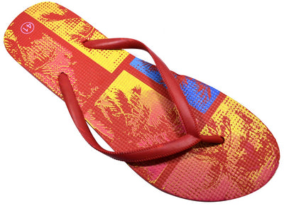 OCTAVE Ladies Summer Beach Wear Flip Flops - Tropical Design