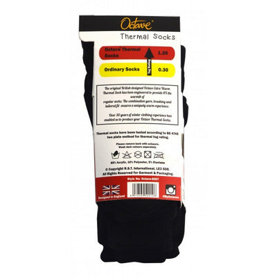 Octave® Kids Thermal Socks 1.2 TOG 3 Pack - Black