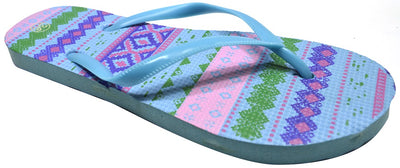 OCTAVE Ladies Summer Beach Wear Flip Flops - Aztec Design